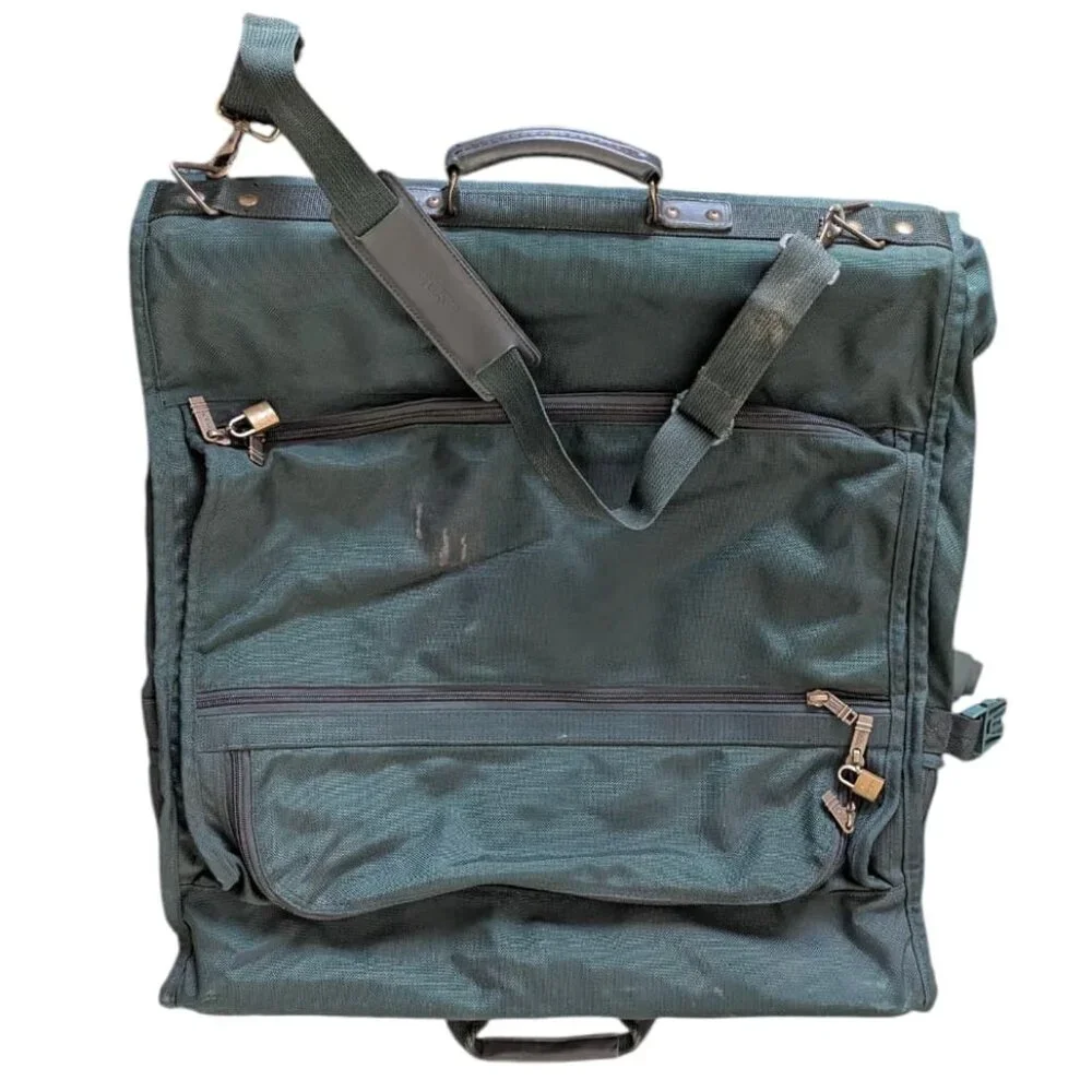 Vintage Green Tumi Hanging Garment Carrier
